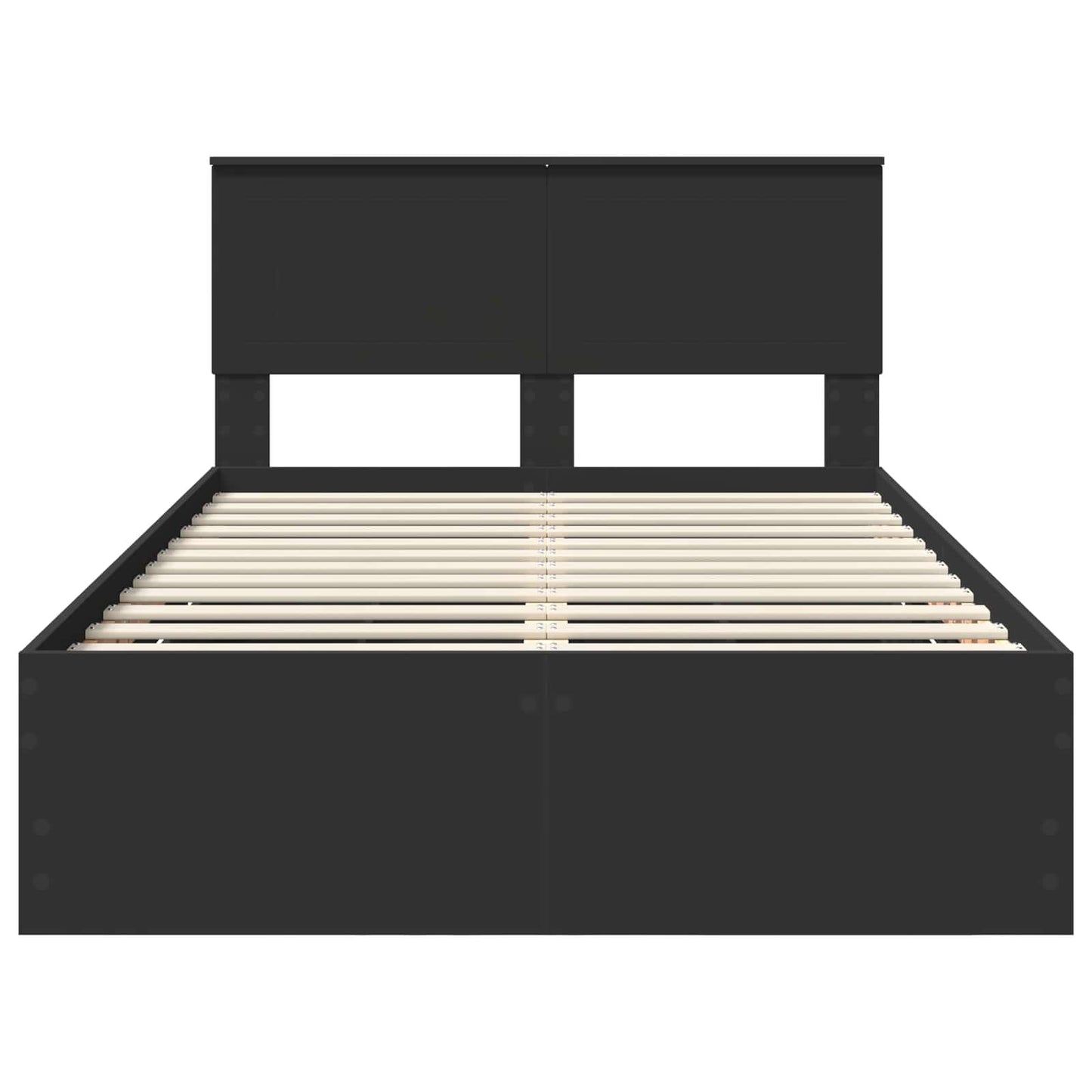 Bedframe met lade met opslag Zwart 120 x 200 cm Ingenieurshout
