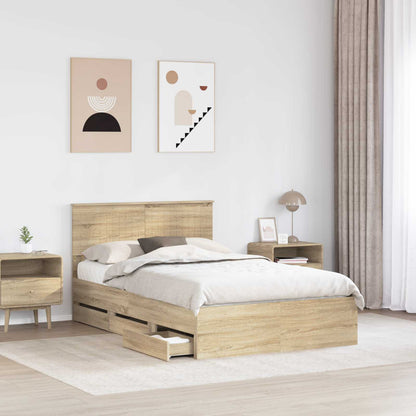 Bedframe met lade Sonoma Eiken 120 x 190 cm Ingenieurshout