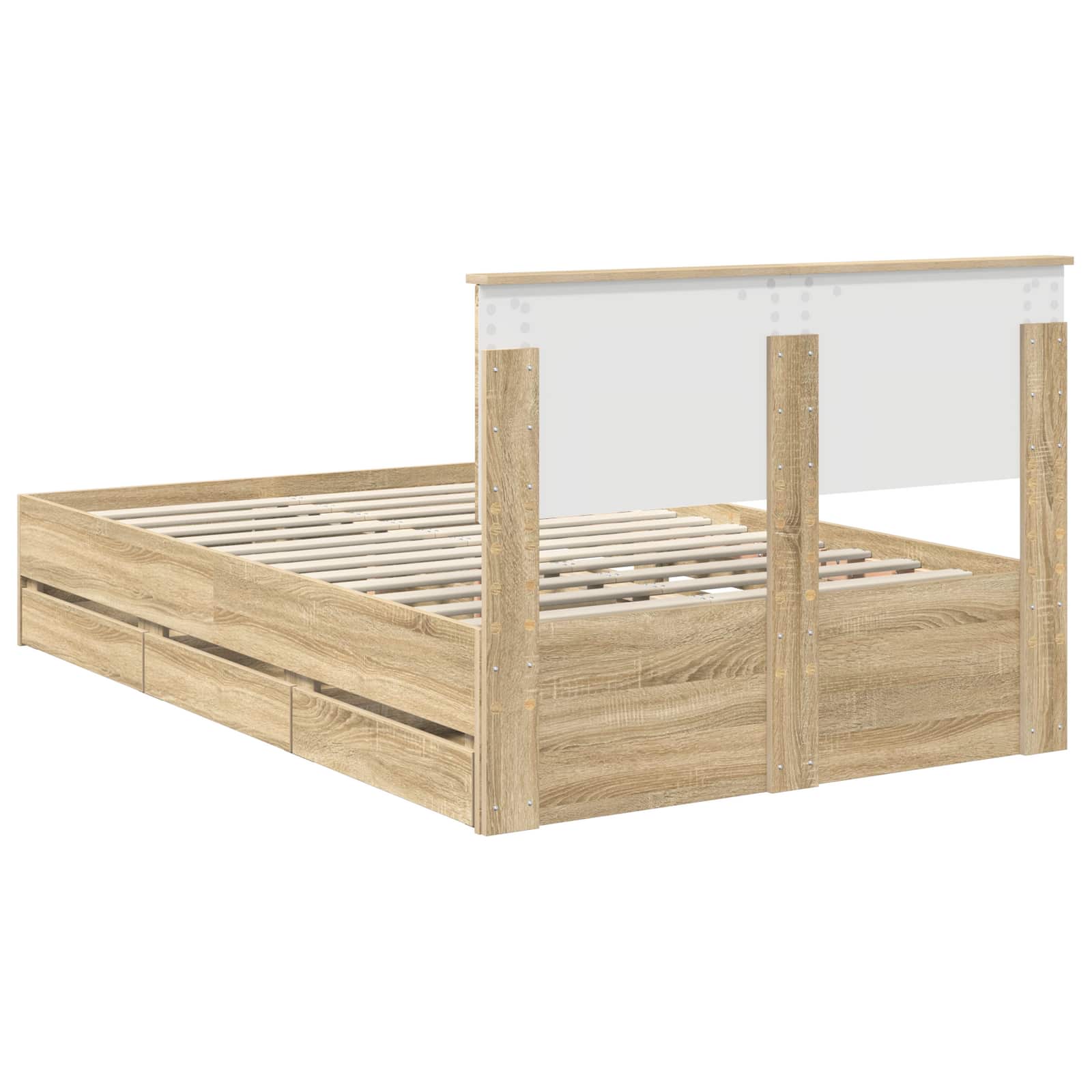 Bedframe met lade Sonoma Eiken 120 x 190 cm Ingenieurshout