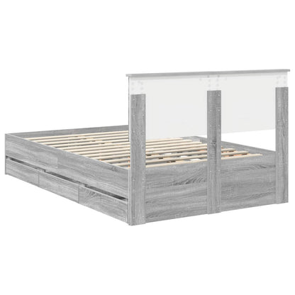 Bedframe met lade Grijs Sonoma 120 x 190 cm Ingenieurshout