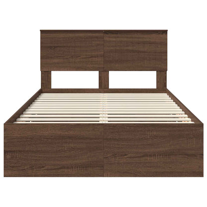 Bedframe met lade Bruin Eiken 120 x 190 cm Ingenieurshout