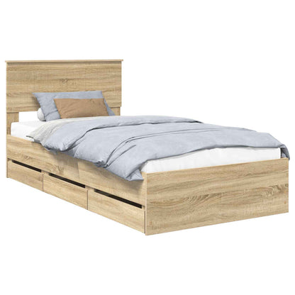 Bedframe met lade Sonoma Eiken 100 x 200 cm Ingenieurshout
