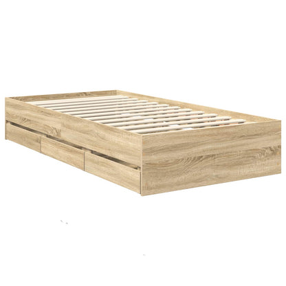 Bedframe met lade Sonoma Eiken 100 x 200 cm Ingenieurshout