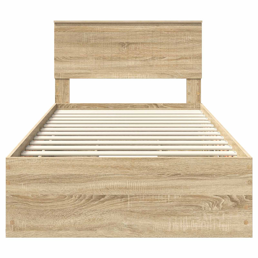 Bedframe met lade Sonoma Eiken 100 x 200 cm Ingenieurshout