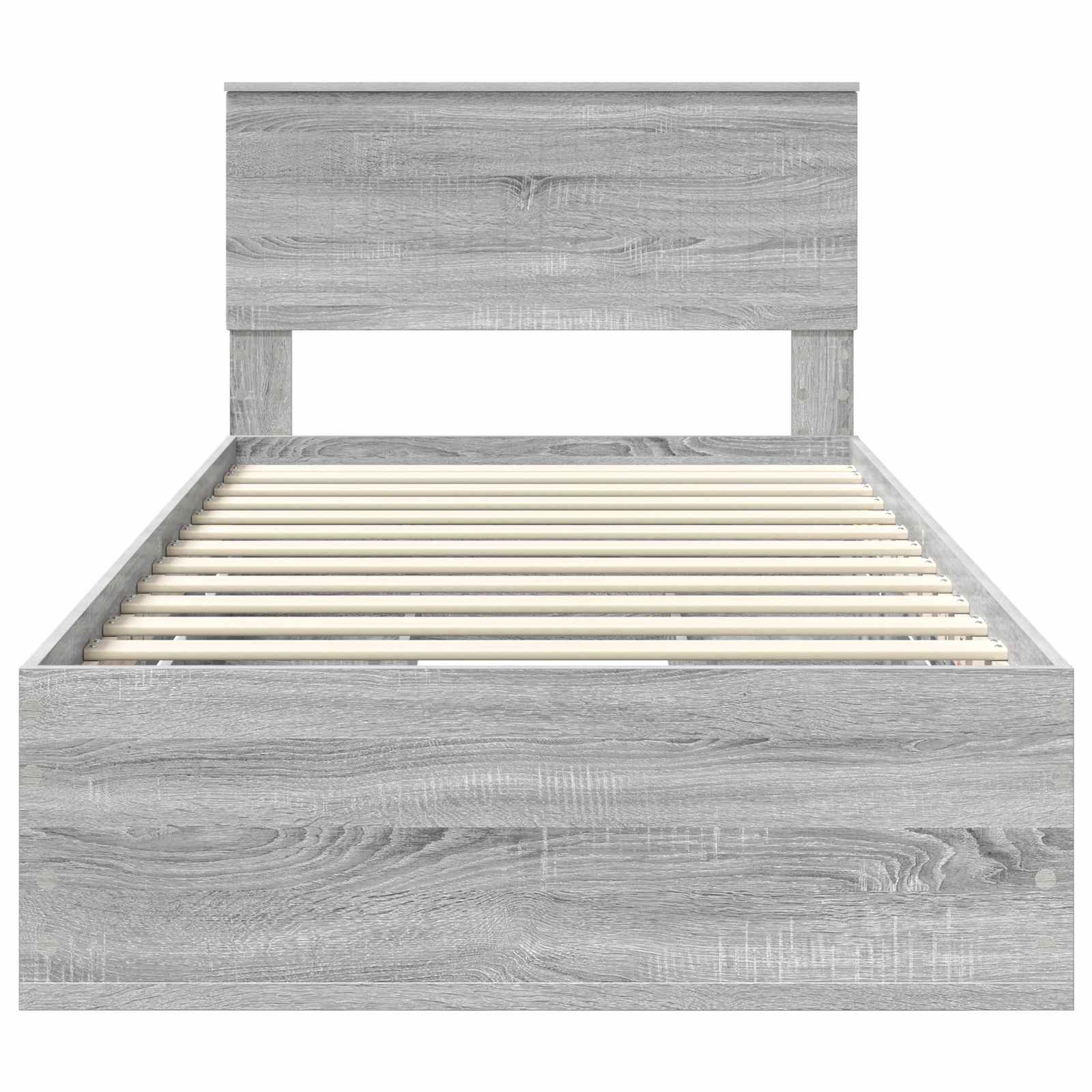 Bedframe met lade Grijs Sonoma 100 x 200 cm Ingenieurshout
