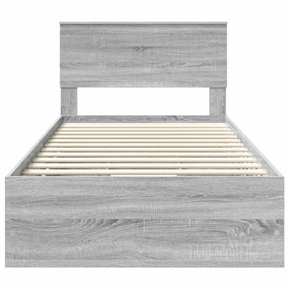 Bedframe met lade Grijs Sonoma 100 x 200 cm Ingenieurshout