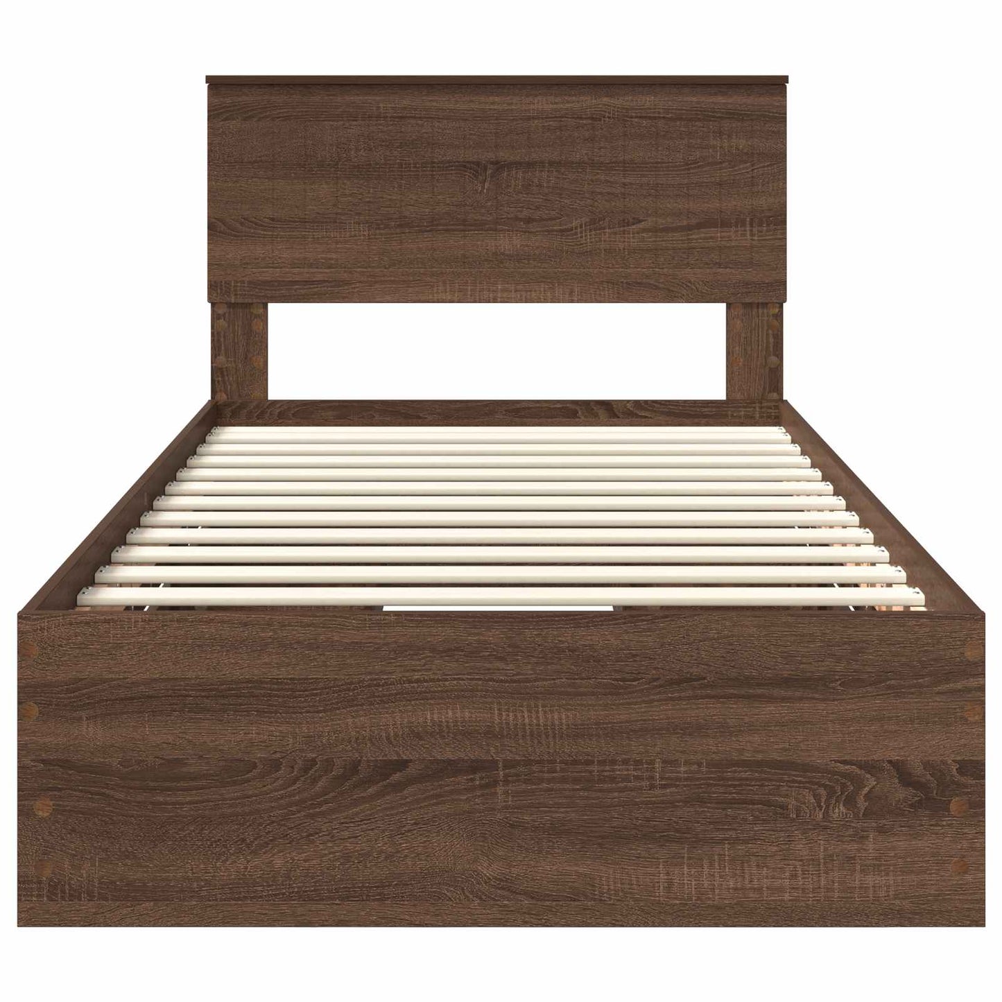 Bedframe met lade Bruin Eiken 100 x 200 cm Ingenieurshout