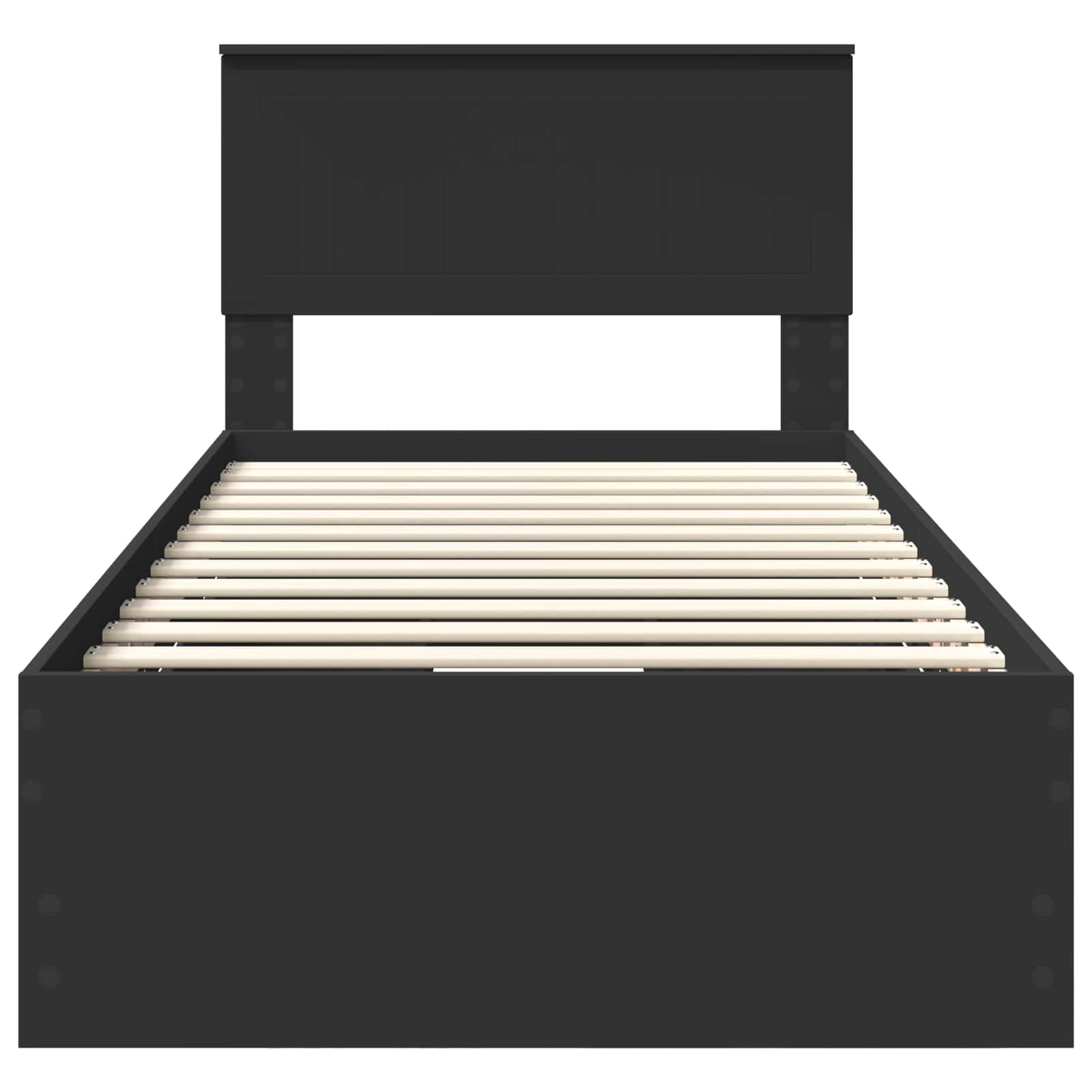 Bedframe met lade met opslag Zwart 90 x 200 cm Ingenieurshout