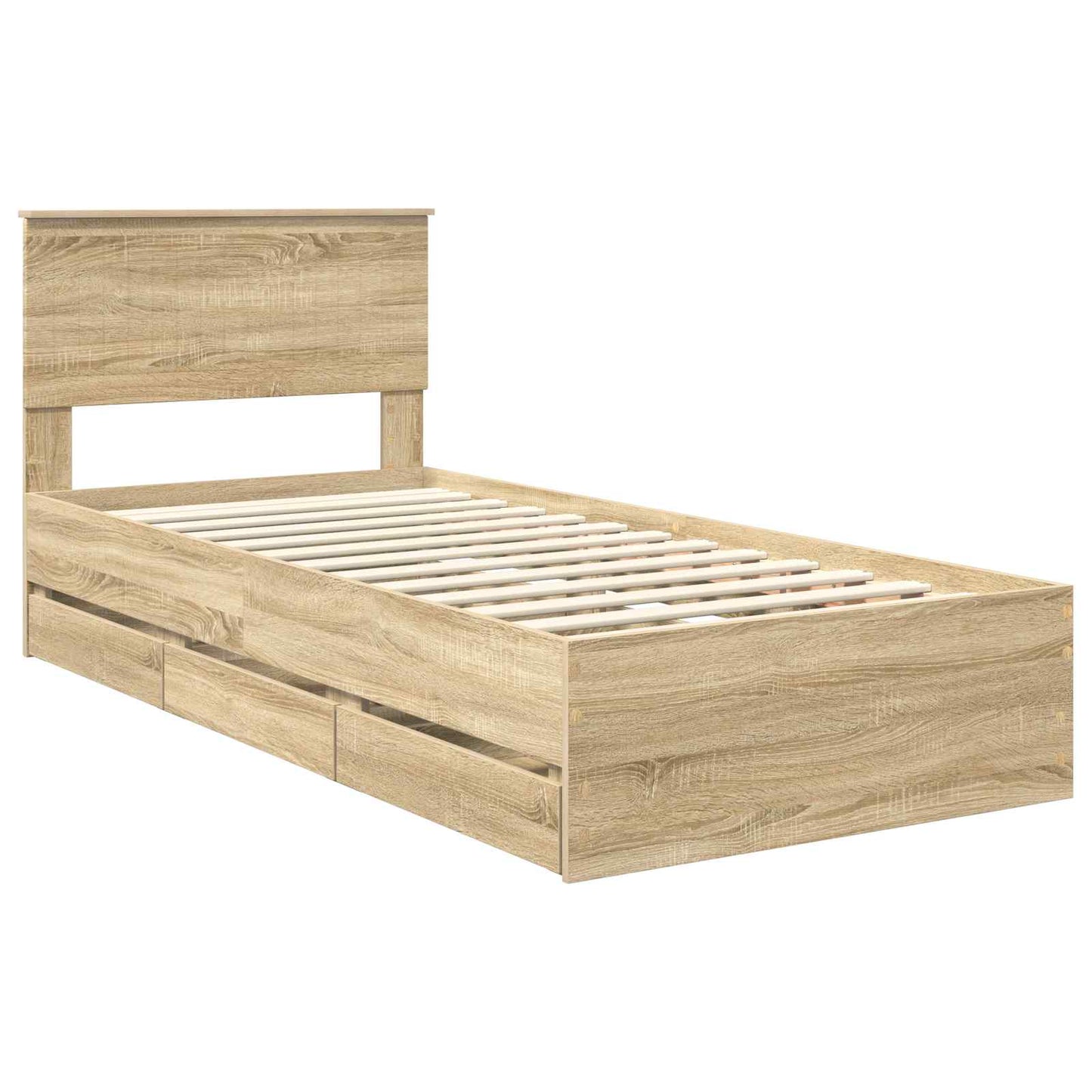 Bedframe met lade Sonoma Eiken 90 x 200 cm Ingenieurshout