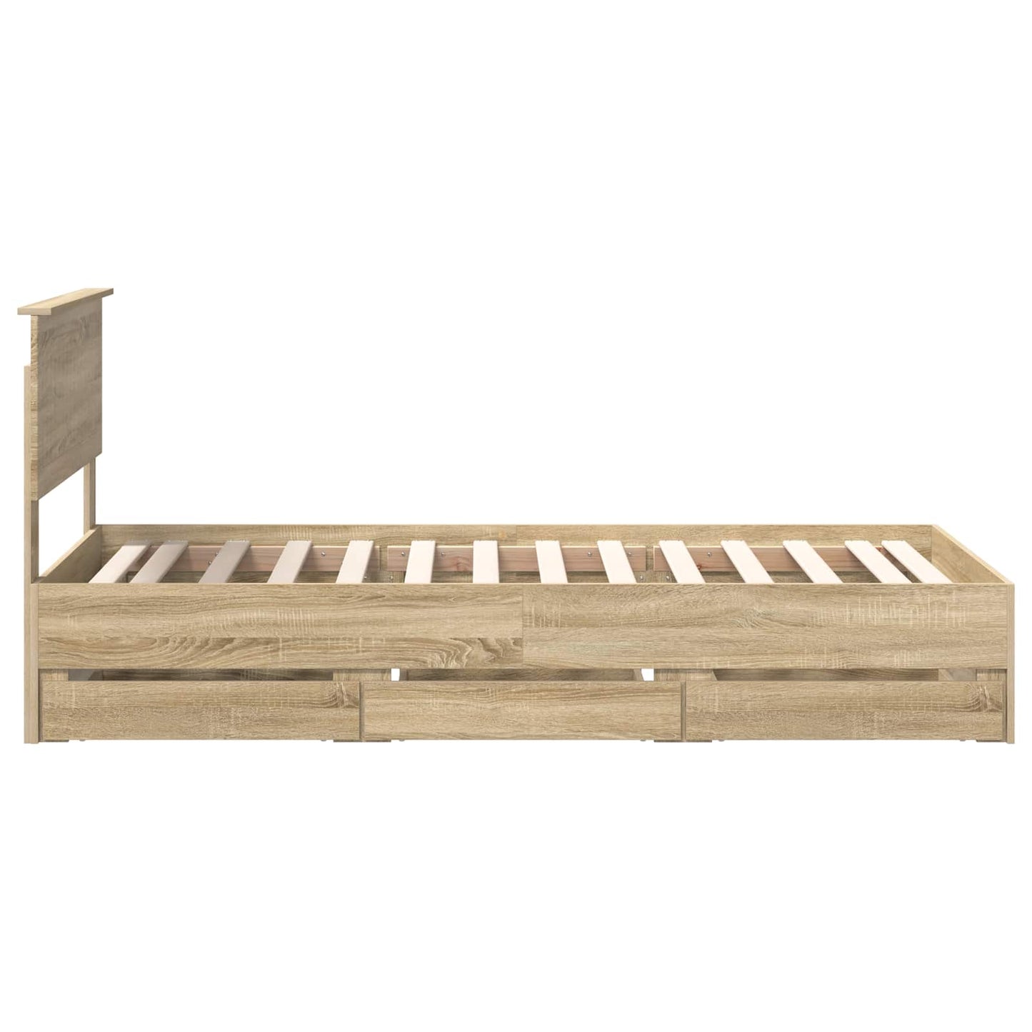 Bedframe met lade Sonoma Eiken 90 x 200 cm Ingenieurshout