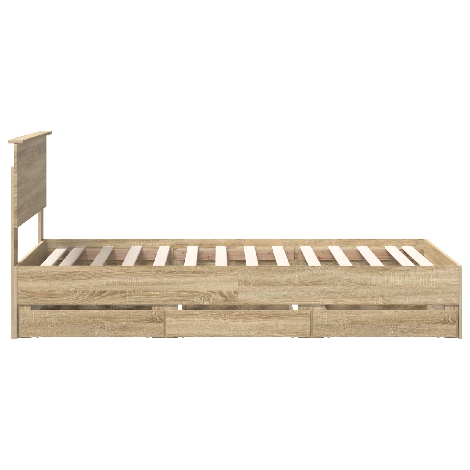Bedframe met lade Sonoma Eiken 90 x 200 cm Ingenieurshout