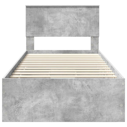 Bedframe met lade Beton Grijs 90 x 200 cm Ingenieurshout