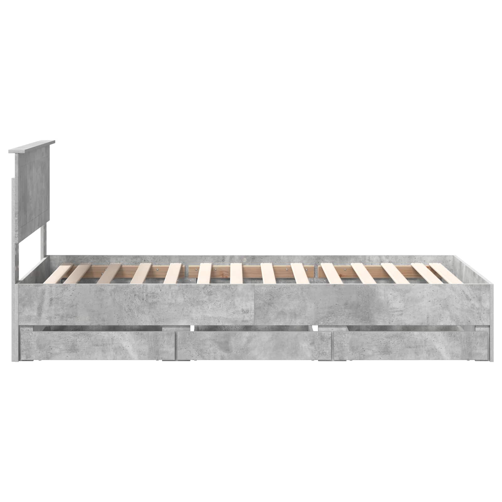 Bedframe met lade Beton Grijs 90 x 200 cm Ingenieurshout