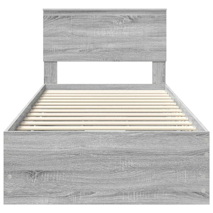 Bedframe Grijs Sonoma Ingenieurshout