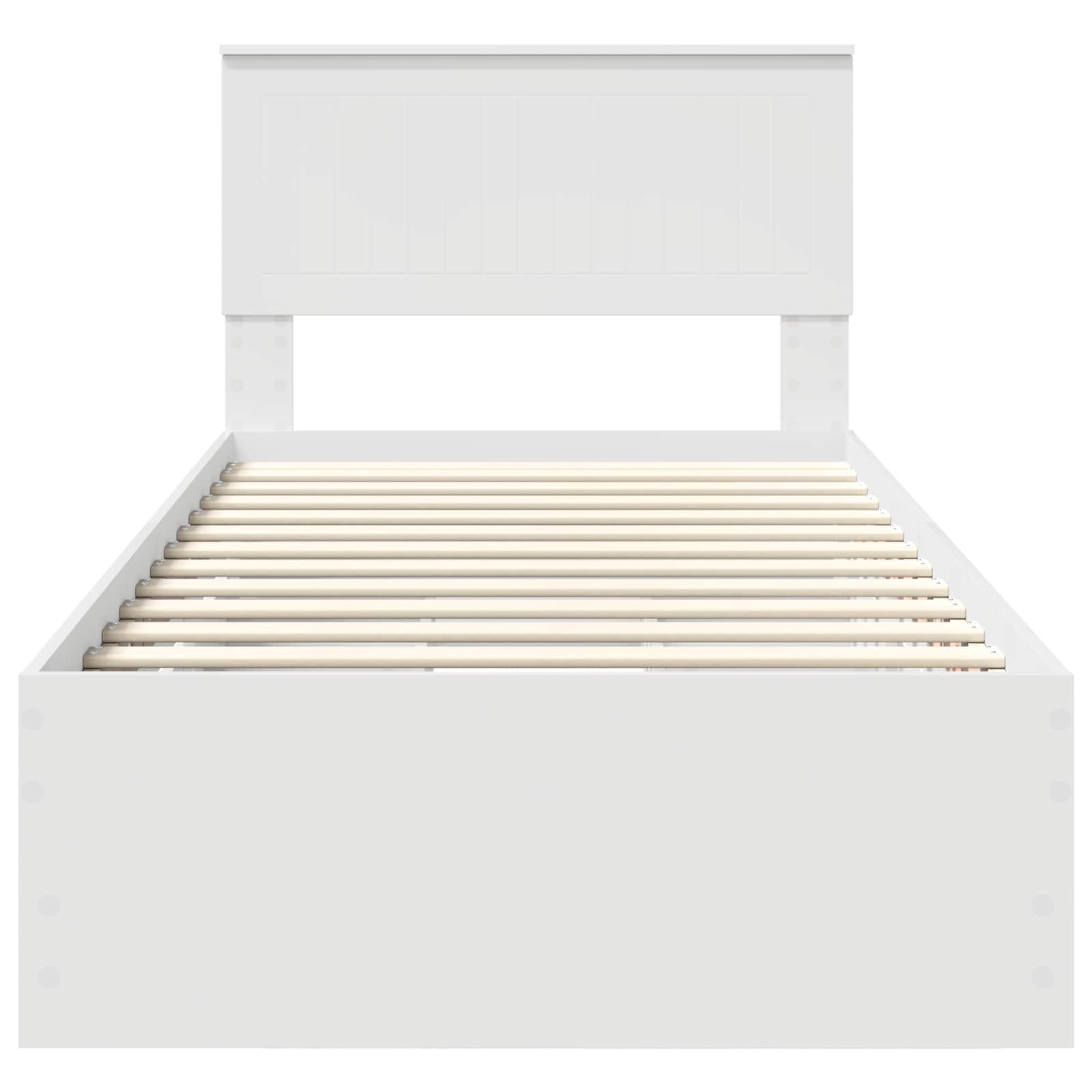 Bedframe met lade met hoofdeinde Wit 90 x 190 cm Ingenieurshout
