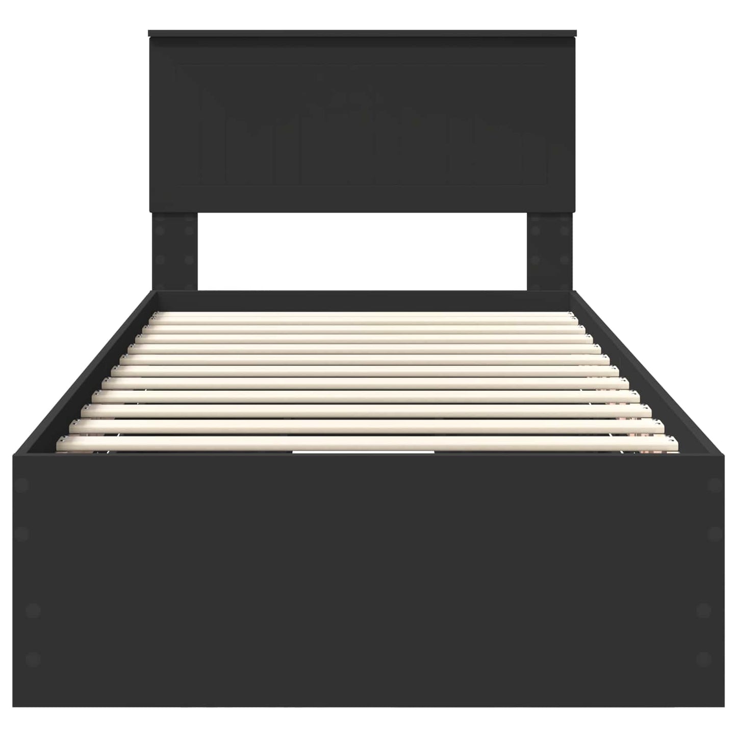 Bedframe met lade met opslag Zwart 90 x 190 cm Ingenieurshout