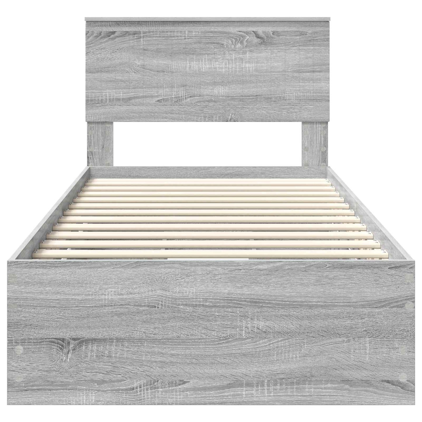 Bedframe met lade Grijs Sonoma 90 x 190 cm Ingenieurshout