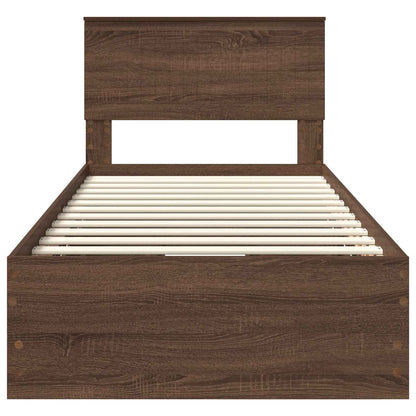 Bedframe met lade Bruin Eiken 90 x 190 cm Ingenieurshout