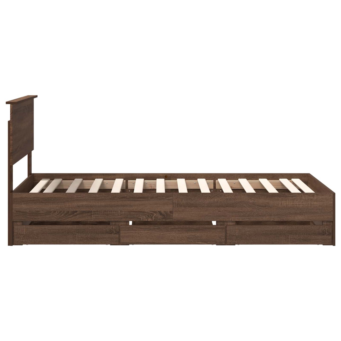 Bedframe met lade Bruin Eiken 90 x 190 cm Ingenieurshout