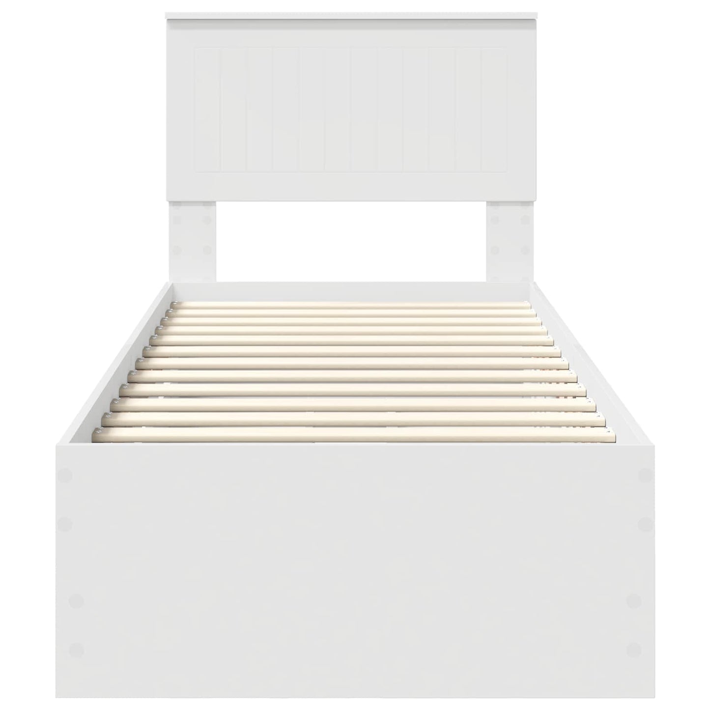 Bedframe met lade met hoofdeinde Wit 75 x 190 cm Ingenieurshout