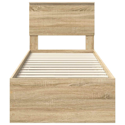 Bedframe met lade Sonoma Eiken 75 x 190 cm Ingenieurshout