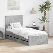 Bedframe met lade 75x190 cm beton grijs