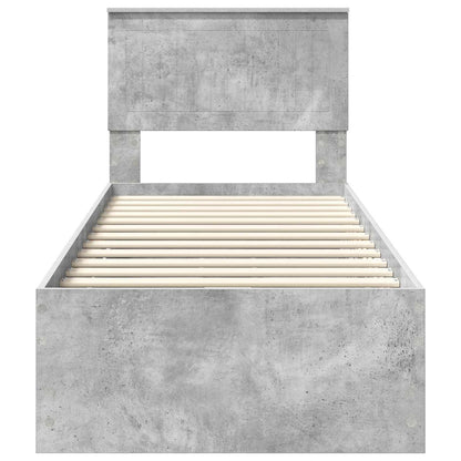 Bedframe met lade Beton Grijs 75 x 190 cm Ingenieurshout