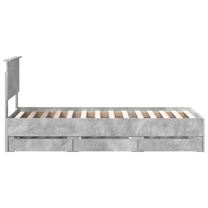 Bedframe met lade Beton Grijs 75 x 190 cm Ingenieurshout