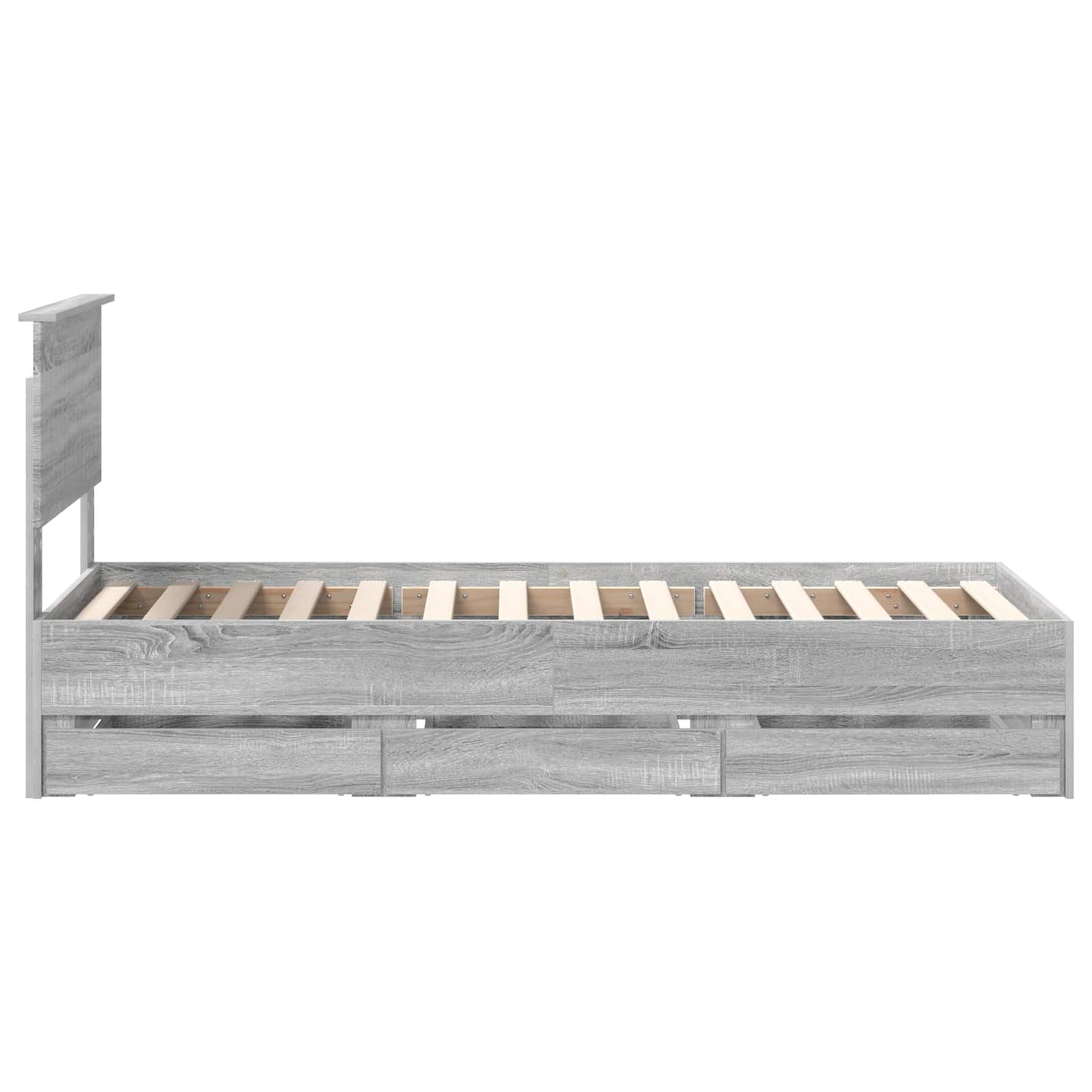 Bedframe met lade Grijs Sonoma 75 x 190 cm Ingenieurshout