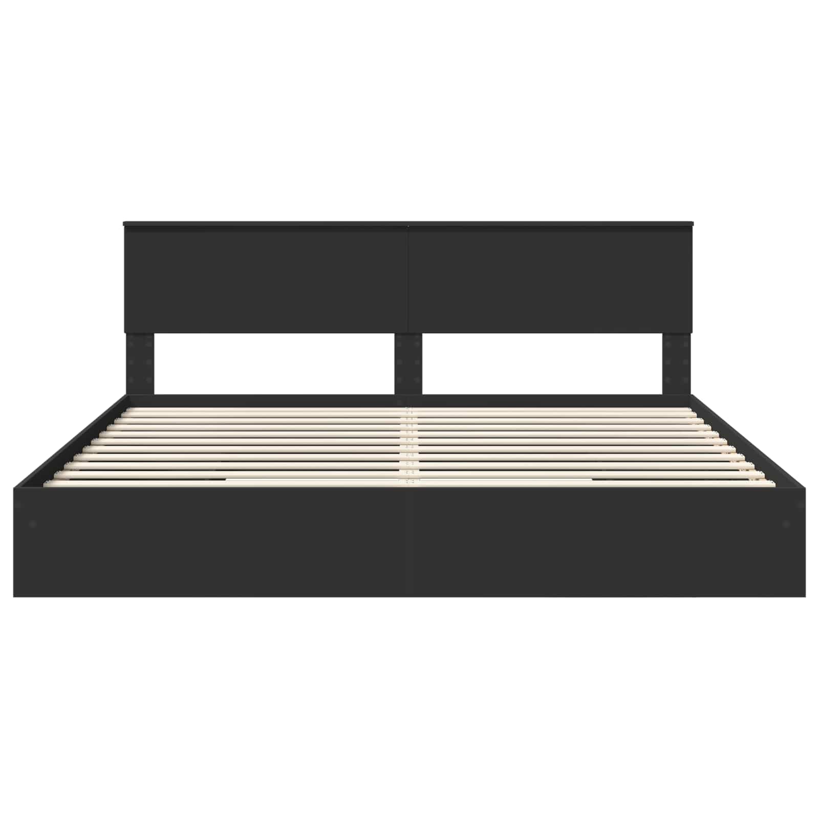 Bedframe met lade met opslag Zwart 200 x 200 cm Bewerkt hout