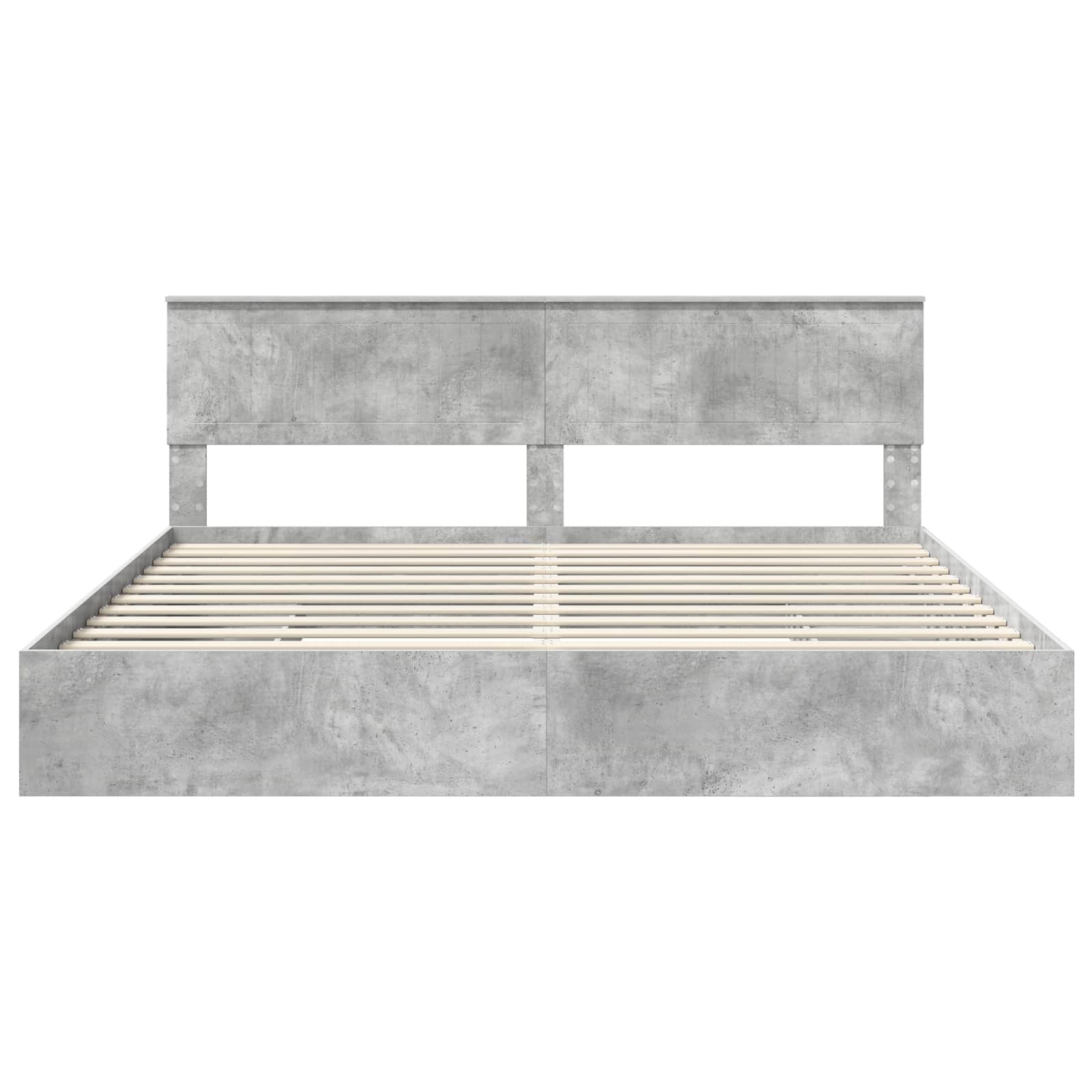 Bedframe met lade Beton Grijs 200 x 200 cm Bewerkt hout