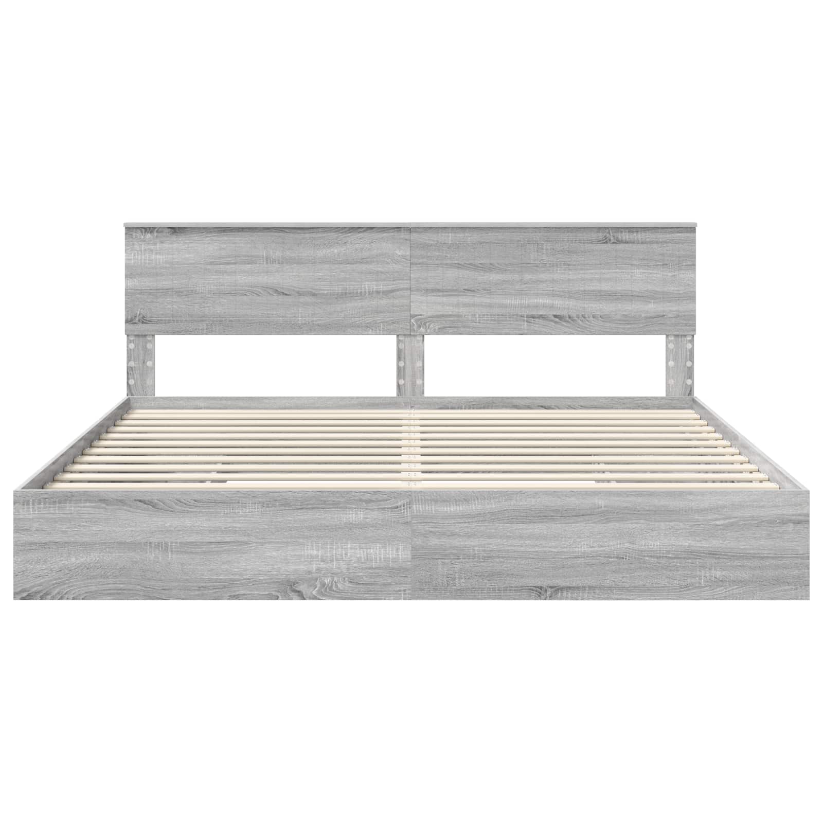 Bedframe met lade Grijs Sonoma 200 x 200 cm Bewerkt hout