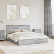 Opbergbed Grijs Sonoma 160x200 cm bewerkt hout