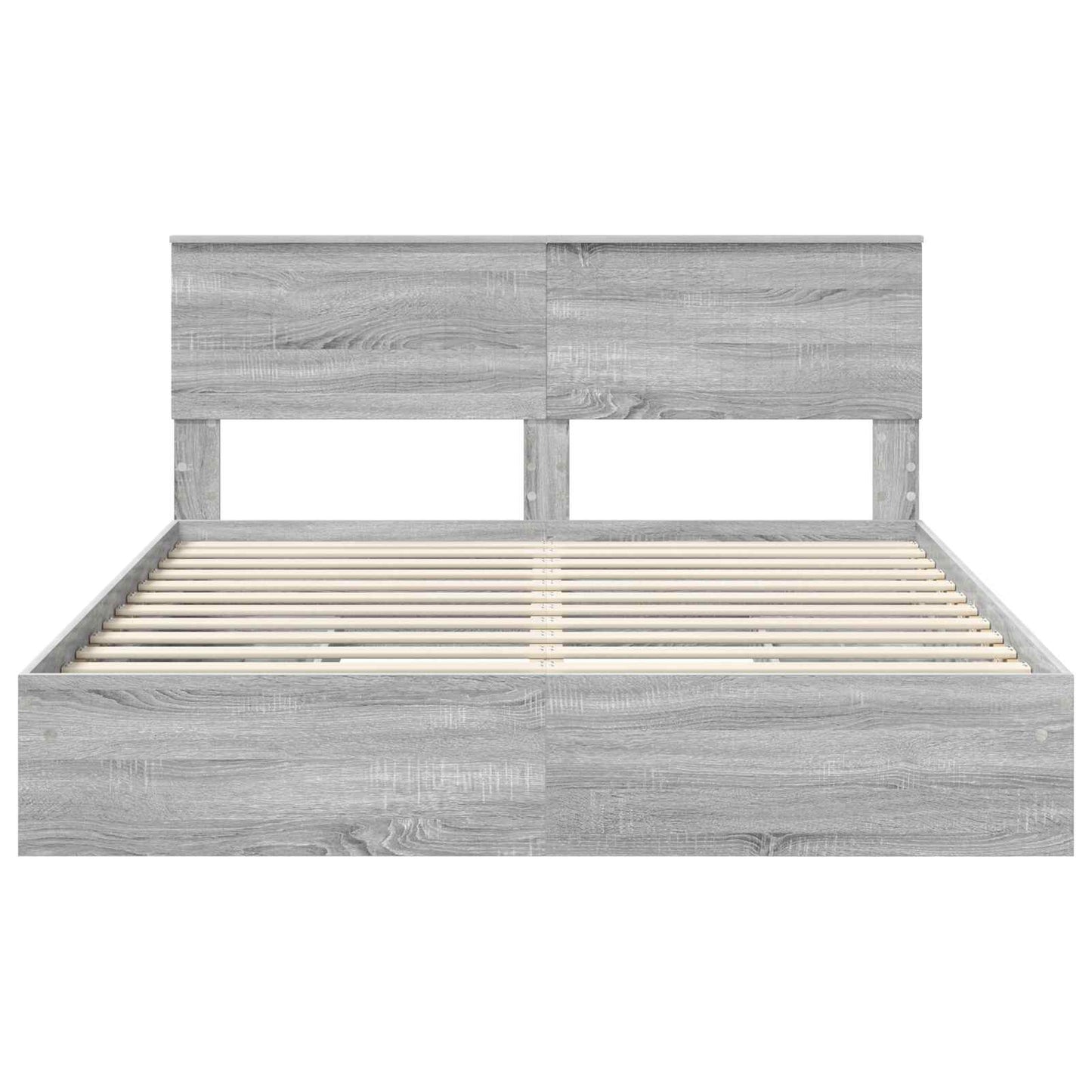 Bedframe met lade Grijs Sonoma 160 x 200 cm Bewerkt hout