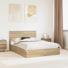 Opslag bed met lade Sonoma Eiken 140 x 190 cm Bewerkt hout