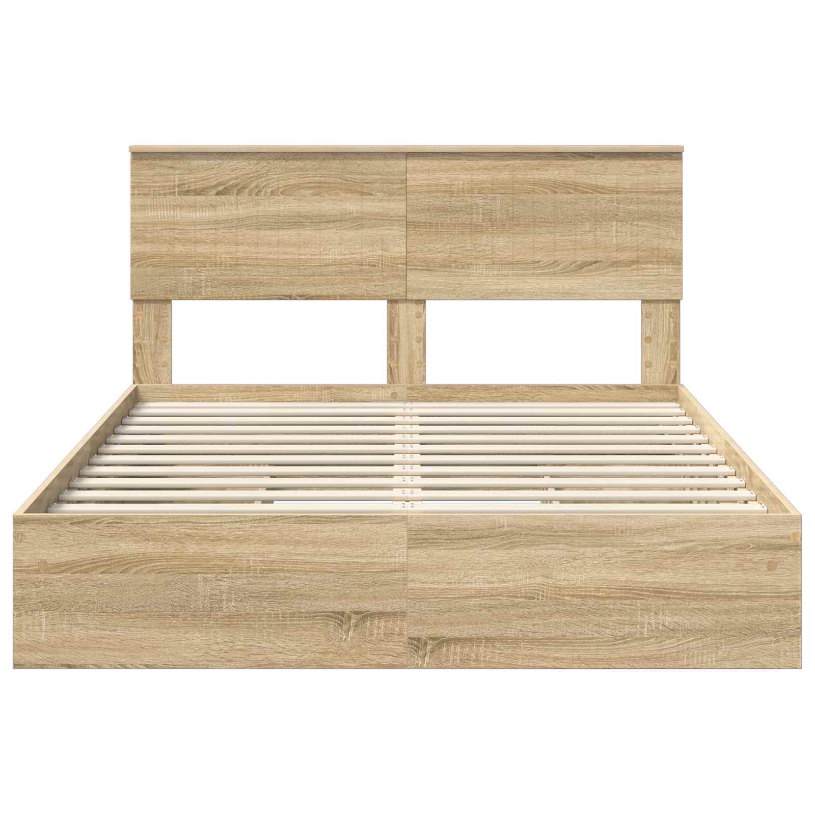 Opslag bed met lade Sonoma Eiken 140 x 190 cm Bewerkt hout