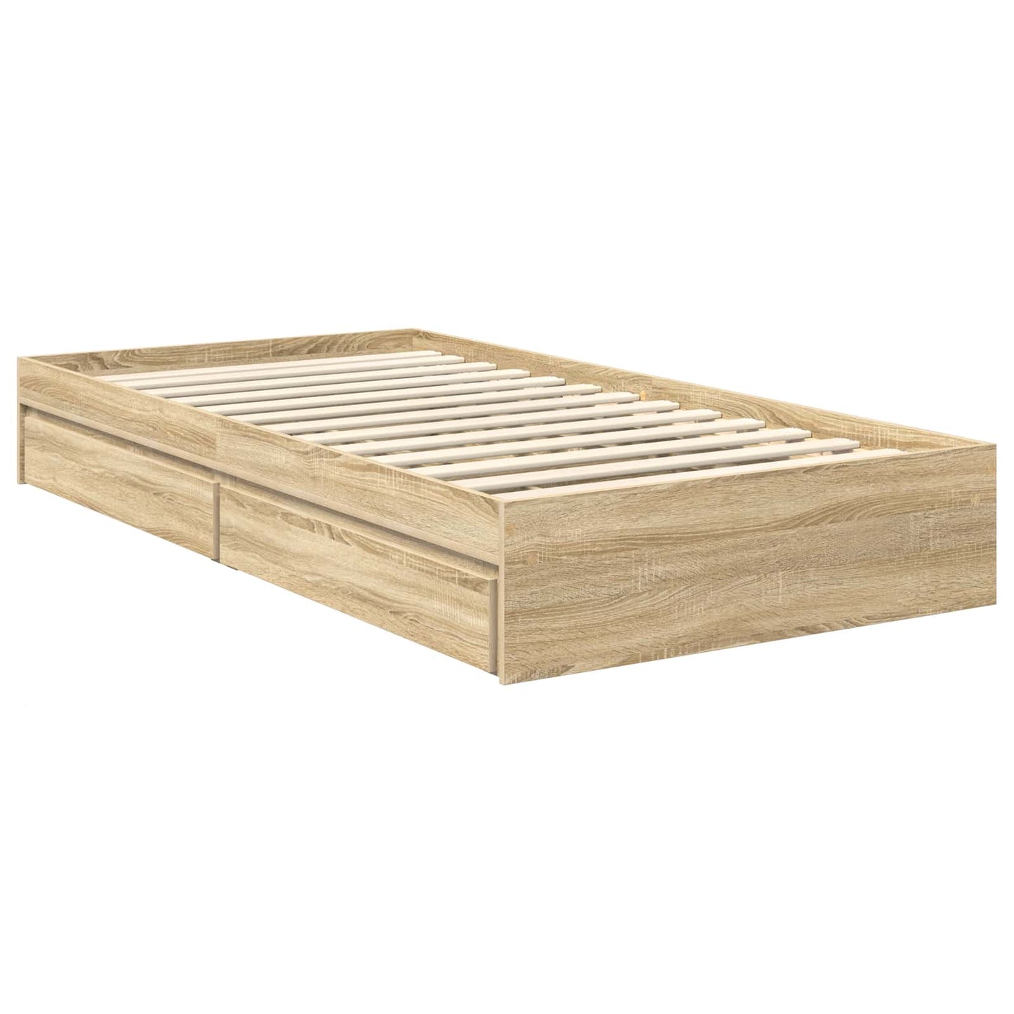 Bedframe met lade Sonoma Eiken 100 x 200 cm Bewerkt hout