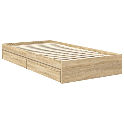 Bedframe met lade Sonoma Eiken 100 x 200 cm Bewerkt hout