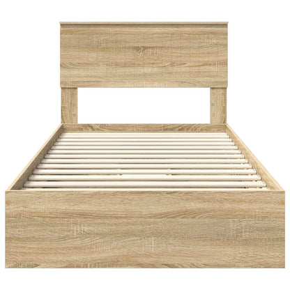 Bedframe met lade Sonoma Eiken 100 x 200 cm Bewerkt hout
