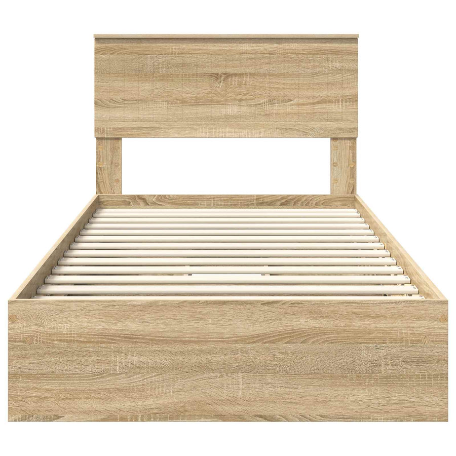 Bedframe met lade Sonoma Eiken 100 x 200 cm Bewerkt hout