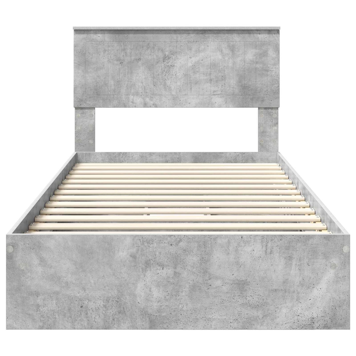 Bedframe met lade Beton Grijs 100 x 200 cm Bewerkt hout