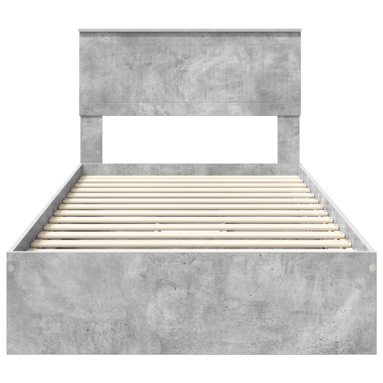 Bedframe met lade Beton Grijs 100 x 200 cm Bewerkt hout