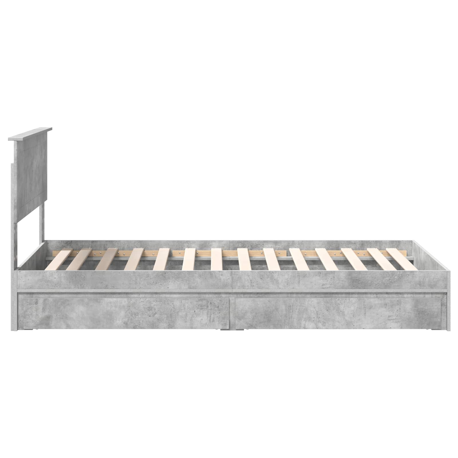 Bedframe met lade Beton Grijs 100 x 200 cm Bewerkt hout