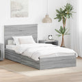 Opslag bed met lade Grijs Sonoma 100 x 200 cm Bewerkt hout