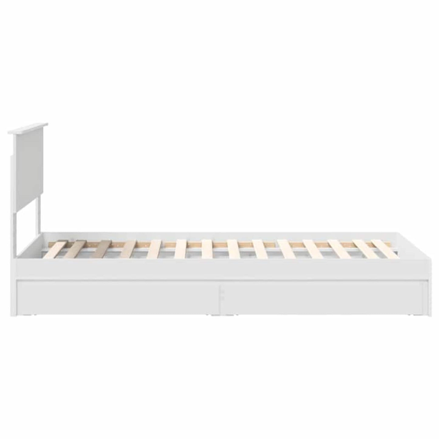 Bedframe met lade met hoofdeinde Wit 90 x 200 cm Bewerkt hout