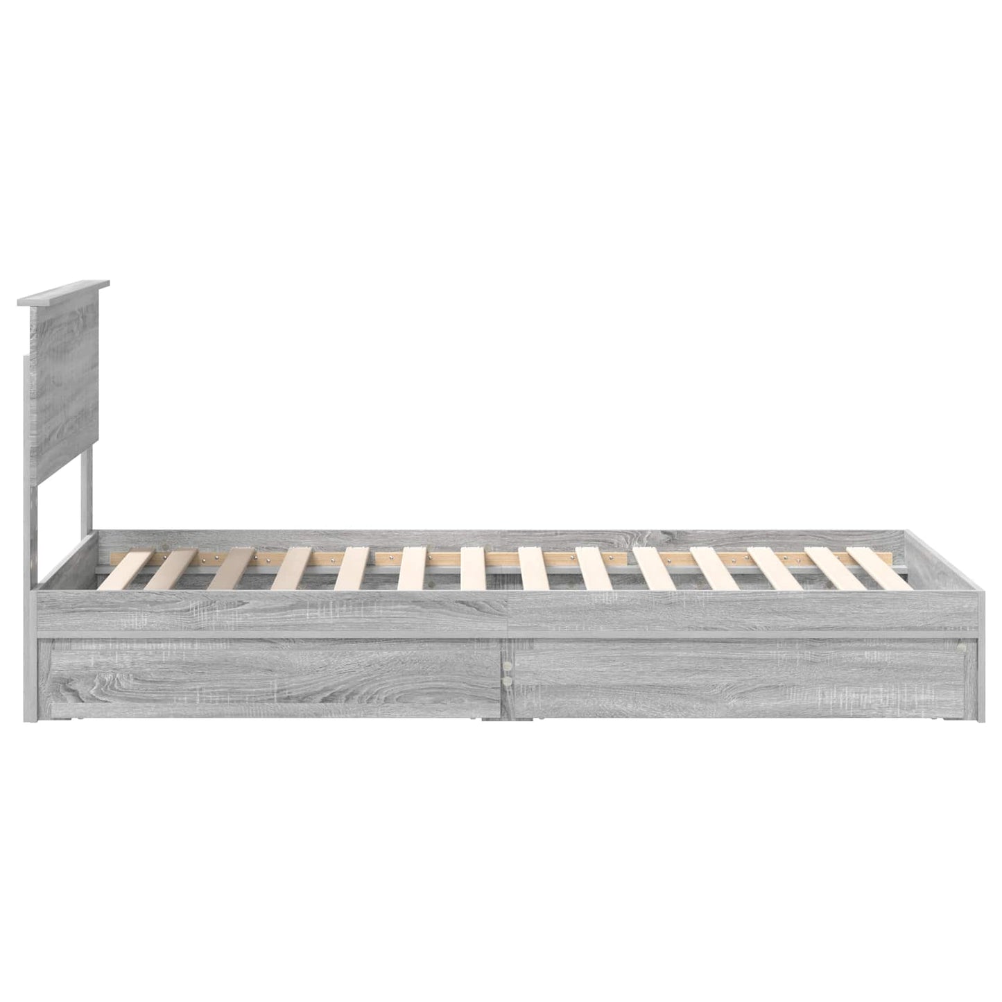 Bedframe met lade Grijs Sonoma 90 x 200 cm Bewerkt hout