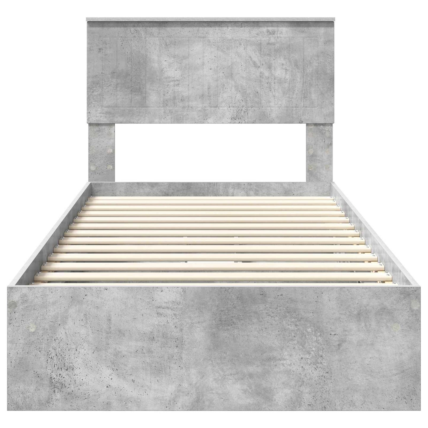Bedframe met lade Beton Grijs 90 x 190 cm Bewerkt hout