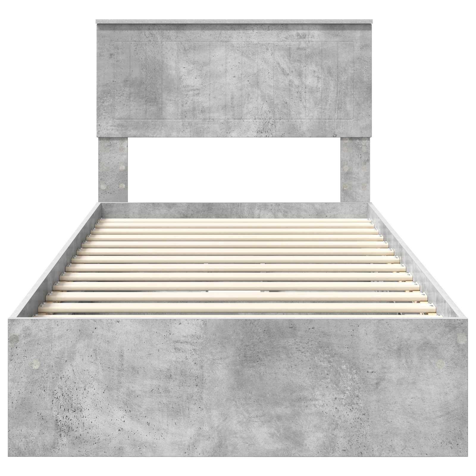 Bedframe met lade Beton Grijs 90 x 190 cm Bewerkt hout
