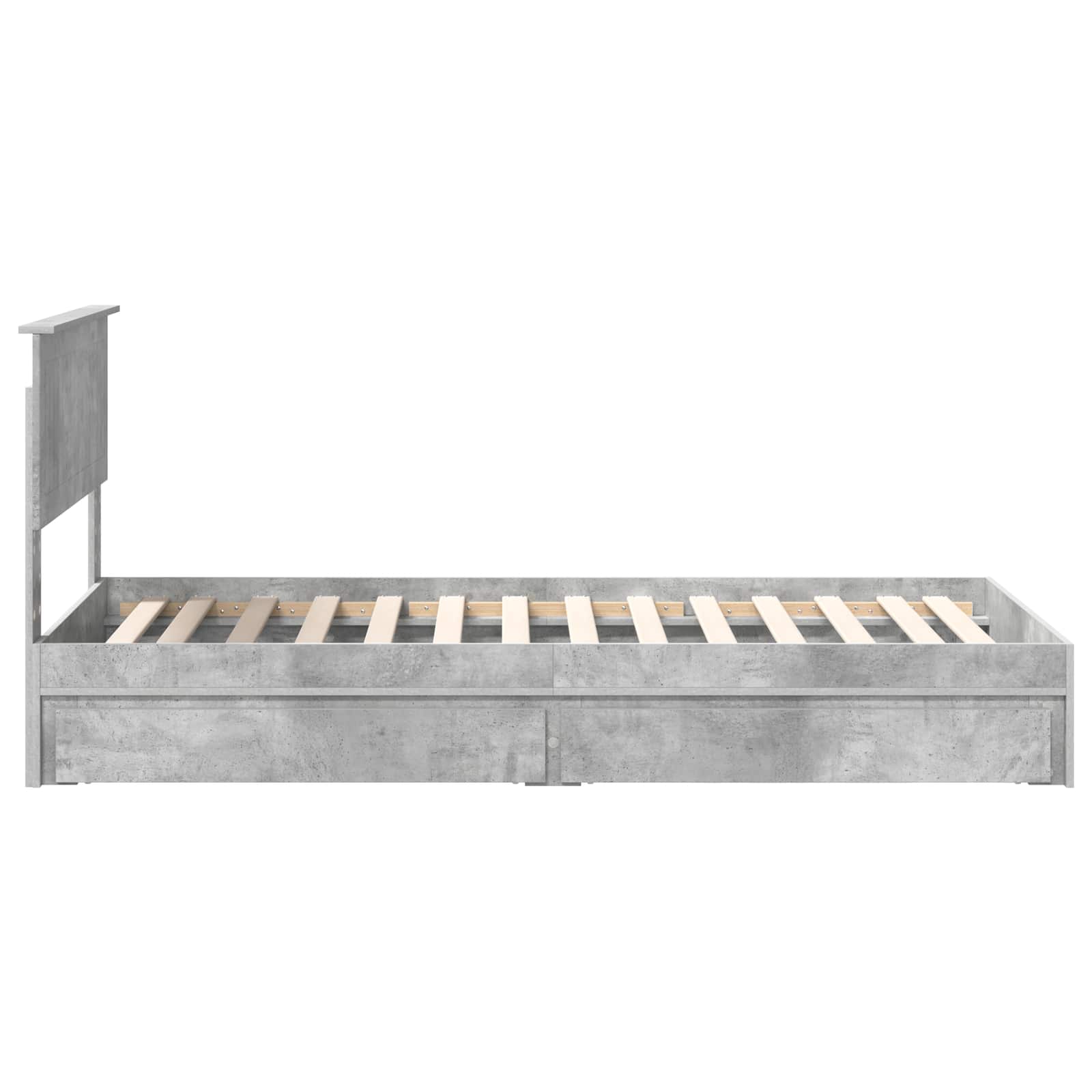Bedframe met lade Beton Grijs 90 x 190 cm Bewerkt hout