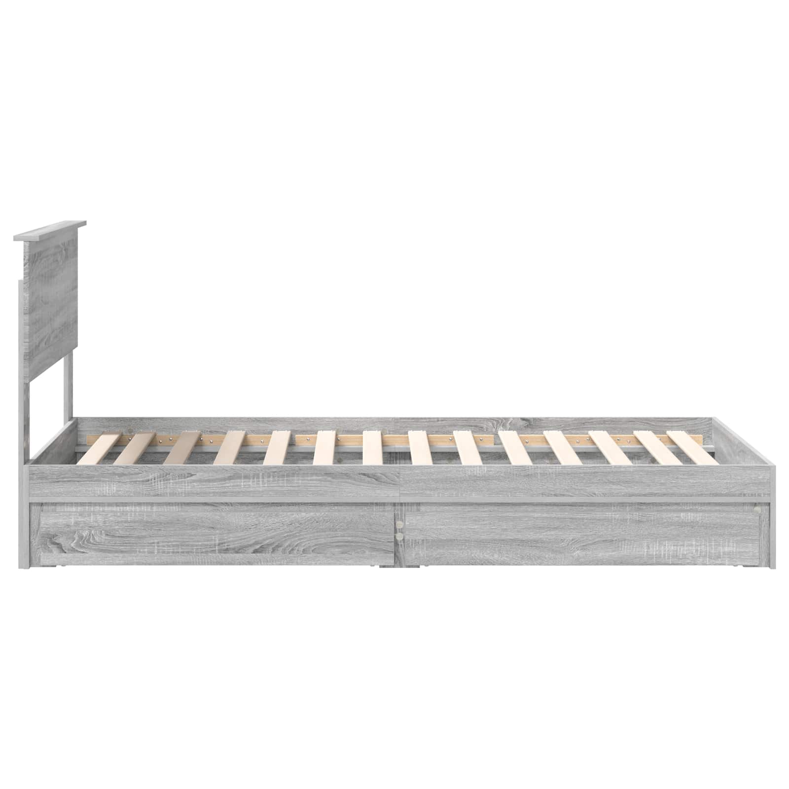 Bedframe met lade Grijs Sonoma 90 x 190 cm Bewerkt hout